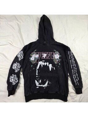 Darc Sport Ohana Forever Mens Small Black Wolves Pierce Hoodie Limited Edition